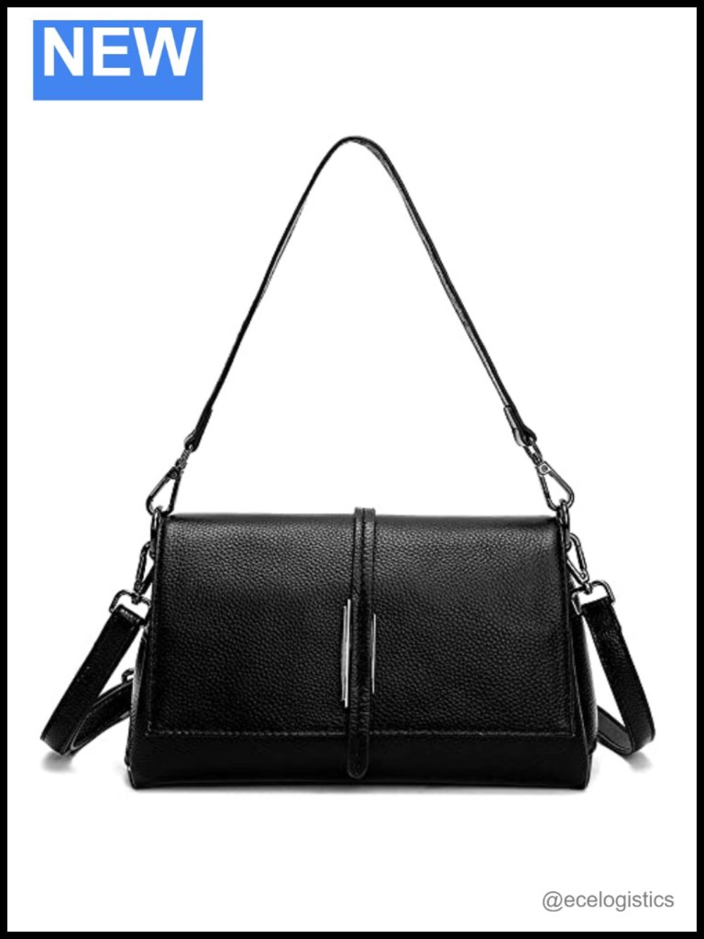 Genuine Leather Crossbody Purse Satchel Handbag Adjustable Strap